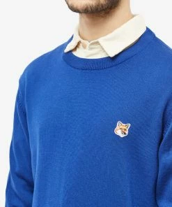 Maison Kitsune Fox Head Patch Regular Crew Neck Knit -Outlet Sweaters Store 08 02 2023 AJ FM00528KT1036 P485 10 1