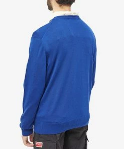 Maison Kitsune Fox Head Patch Regular Crew Neck Knit -Outlet Sweaters Store 08 02 2023 AJ FM00528KT1036 P485 8 1