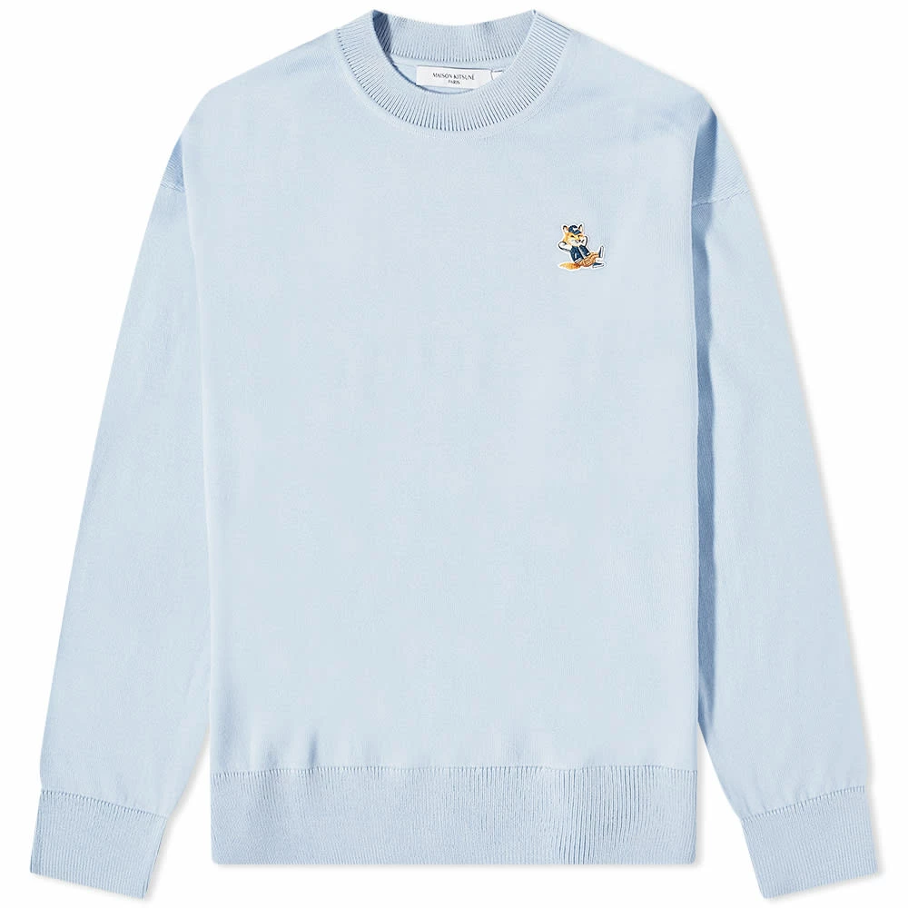 Maison Kitsune Dressed Fox Patch Relaxed Jumper 1 Maison Kitsune Dressed Fox Patch Relaxed Jumper