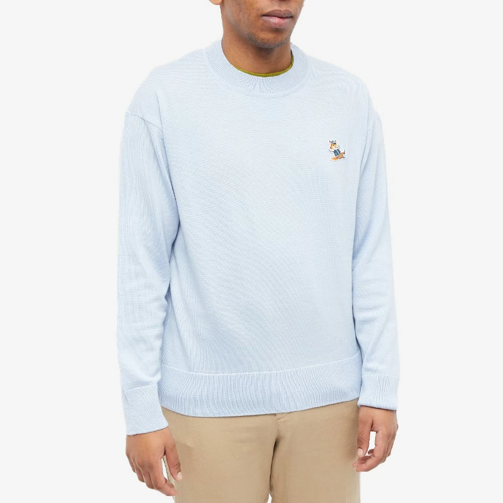 Maison Kitsune Dressed Fox Patch Relaxed Jumper 2 Maison Kitsune Dressed Fox Patch Relaxed Jumper - Image 2