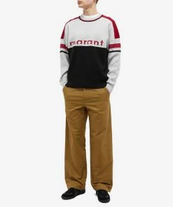 Isabel Marant Charles Colour Block Knit -Outlet Sweaters Store 08 02 2023 LB 23PPU0052HA A1L65H 01BK m9 1