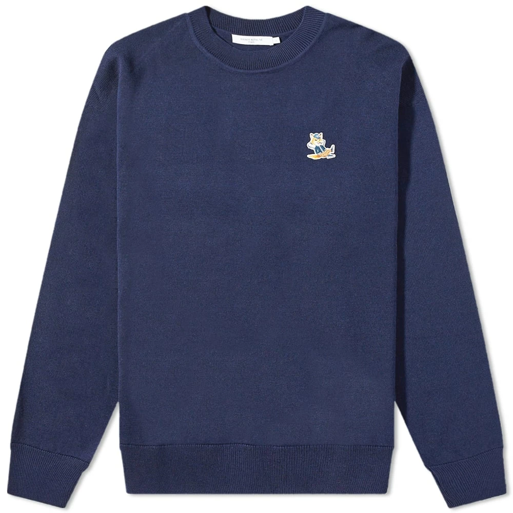 Maison Kitsune Dressed Fox Patch Relaxed Knit 1 Maison Kitsune Dressed Fox Patch Relaxed Knit