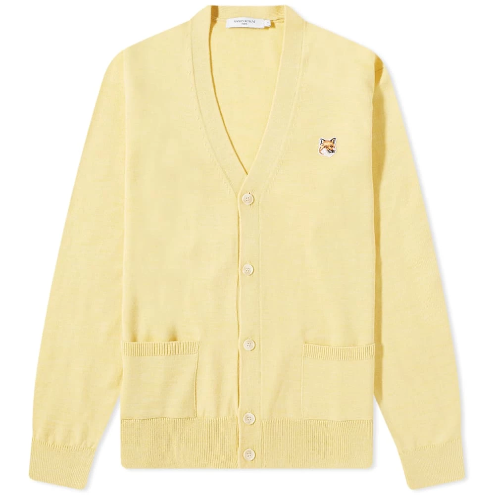 Maison Kitsune Fox Head Patch Classic Cardigan 1 Maison Kitsune Fox Head Patch Classic Cardigan