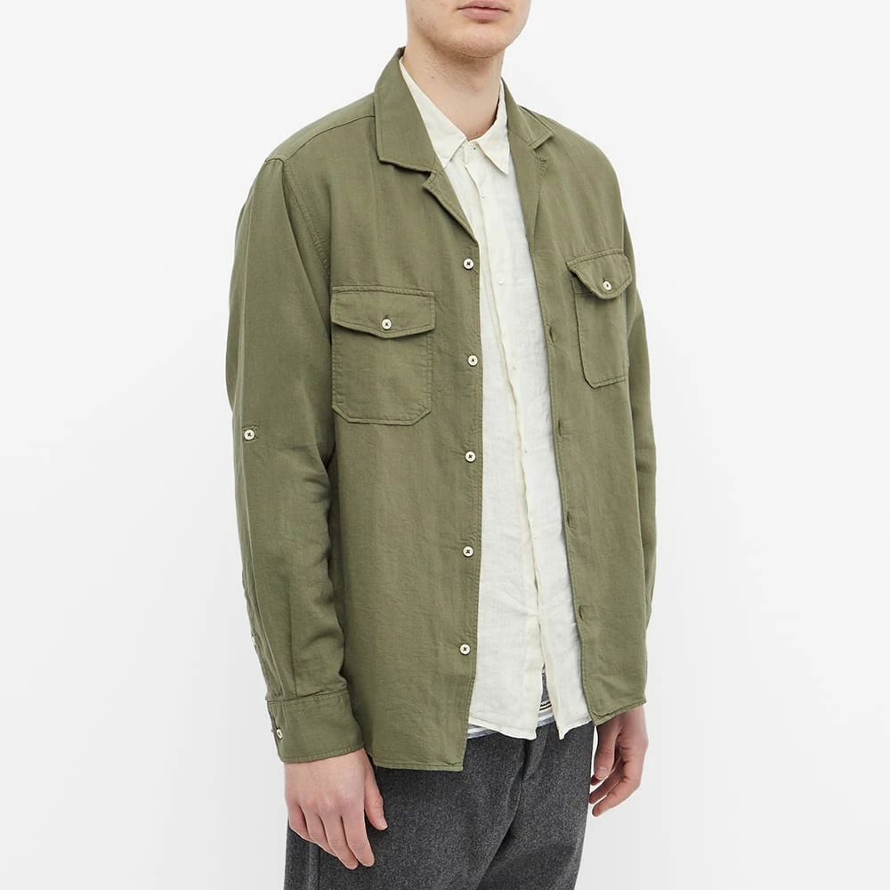 Officine Generale Officine Générale Eric Camp Collar Overshirt 2 Officine Generale Officine Générale Eric Camp Collar Overshirt - Image 2