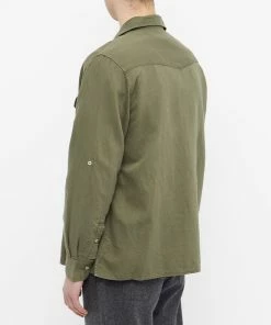 Officine Generale Officine Générale Eric Camp Collar Overshirt 7 Officine Generale Officine Générale Eric Camp Collar Overshirt -Outlet Sweaters Store 08 04 2022 ML S22MSHI032 LIH 8 1