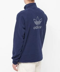 Adidas Trefoil Full-Zip Fleece Jacket -Outlet Sweaters Store 08 07 2022 LL HK7296 3 1
