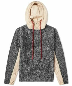 Moncler Hooded Knitted Marl Knit