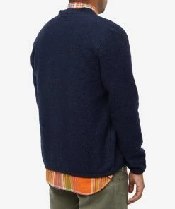 Universal Works Wool Fleece Cardigan 7 Universal Works Wool Fleece Cardigan -Outlet Sweaters Store 08 09 2022 aj 27708 nvy 8