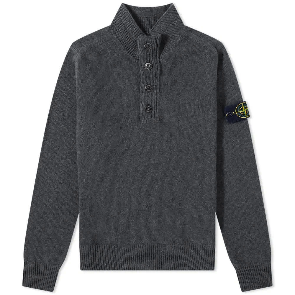 Stone Island Lambswool Quarter Button Knit 1 Stone Island Lambswool Quarter Button Knit