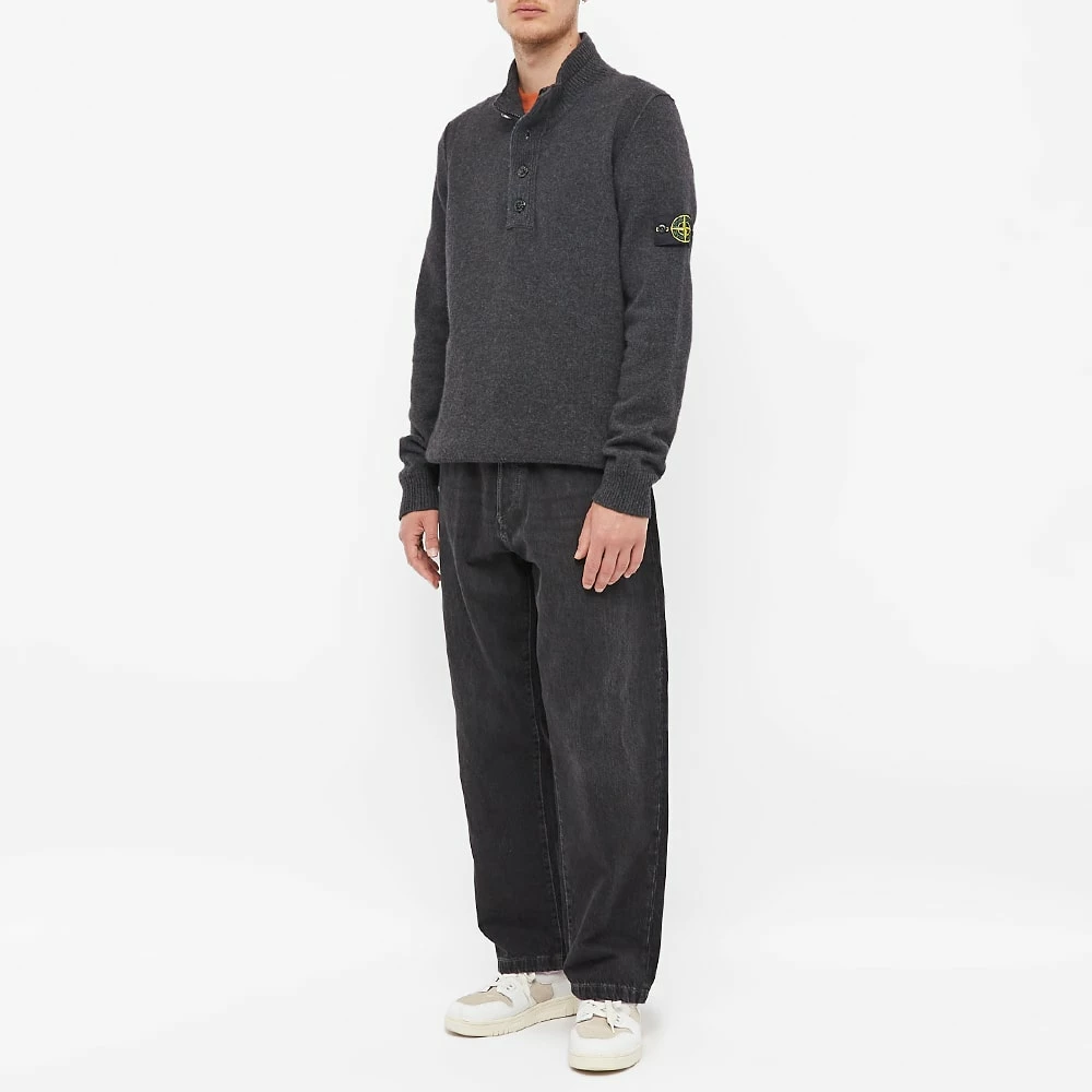 Stone Island Lambswool Quarter Button Knit 4 Stone Island Lambswool Quarter Button Knit - Image 4