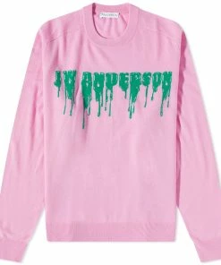 JW Anderson Lime Logo Crewneck Knit