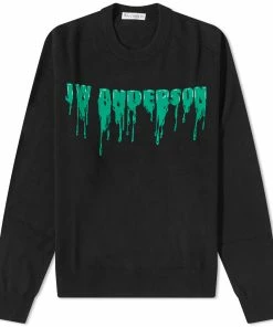 JW Anderson Lime Logo Crewneck Knit