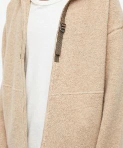 Garbstore Wool Zip Fleece -Outlet Sweaters Store 08 12 2022 SI J 221 GAI OWFL NAT 10 1