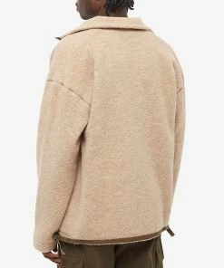 Garbstore Wool Zip Fleece -Outlet Sweaters Store 08 12 2022 SI J 221 GAI OWFL NAT 8 1