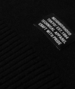 Neighborhood High Neckwool Sweater 5 Neighborhood High Neckwool Sweater -Outlet Sweaters Store 09 01 2023 BLR 222FCNH KNM01 BLK 3 1