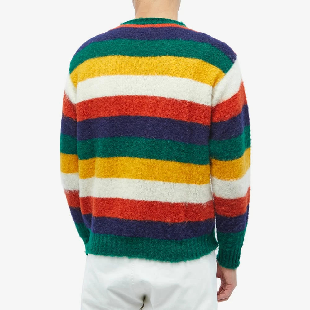 Drake's Brushed Shetland Stripe Crew Knit 3 Drake's Brushed Shetland Stripe Crew Knit - Image 3