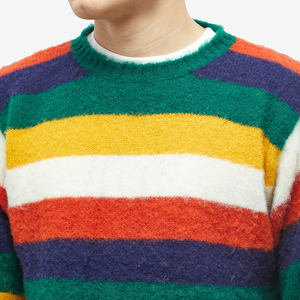 Drake's Brushed Shetland Stripe Crew Knit 5 Drake's Brushed Shetland Stripe Crew Knit - Image 5