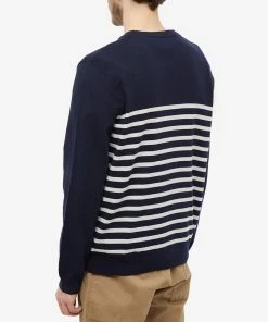 A.P.C. A.P.C Matthew Stripe Crew Knit -Outlet Sweaters Store 09 01 2023 LL WSAAZ H23156 IAK 3 1