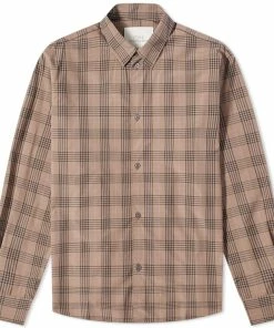 Studio Nicholson Santo Beatles Check Pocket Detail Shirt