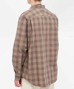 Studio Nicholson Santo Beatles Check Pocket Detail Shirt -Outlet Sweaters Store 09 06 2022 JD SANTOSNM 698 TAN 7 1