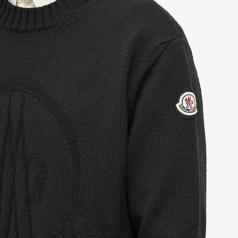 Moncler Macro Logo Tonal Crew Knit 5 Moncler Macro Logo Tonal Crew Knit - Image 5