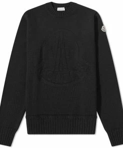 Moncler Macro Logo Tonal Crew Knit