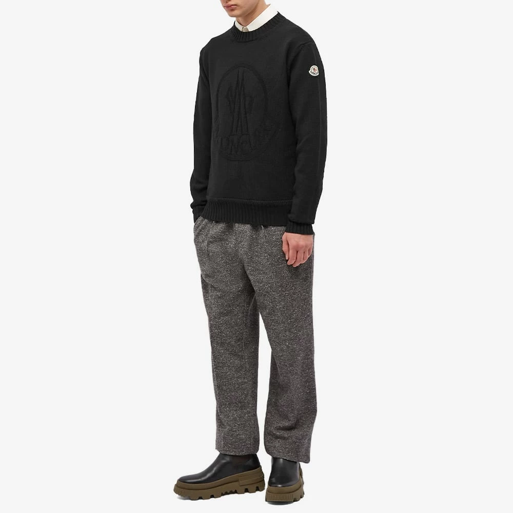 Moncler Macro Logo Tonal Crew Knit 4 Moncler Macro Logo Tonal Crew Knit - Image 4