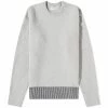 Oliver Spencer Blenheim Contrast Hem Crew Knit