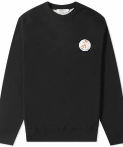 Maison Kitsune X Olympia Le Tan Flower Fox Patch Crew Knit