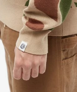 Billionaire Boys Club Camo Crew Knit -Outlet Sweaters Store 10 01 2023 JD B22444 BGE 10 1