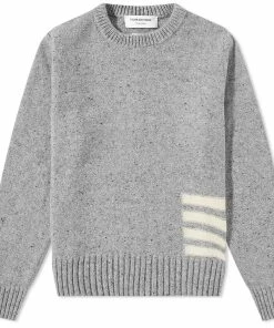 Thom Browne Intarsia Side 4 Bar Crew Knit