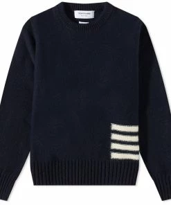 Thom Browne Intarsia Side 4 Bar Crew Knit