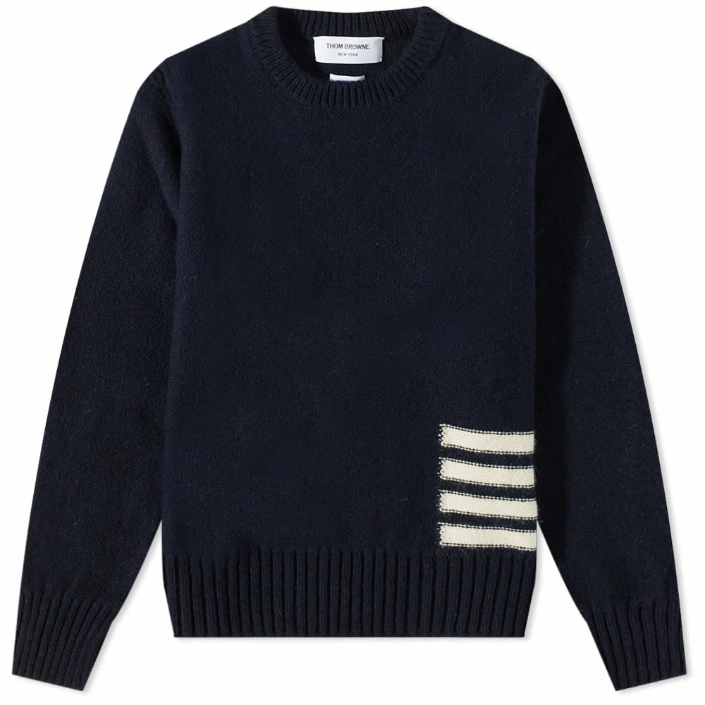 Thom Browne Intarsia Side 4 Bar Crew Knit 1 Thom Browne Intarsia Side 4 Bar Crew Knit