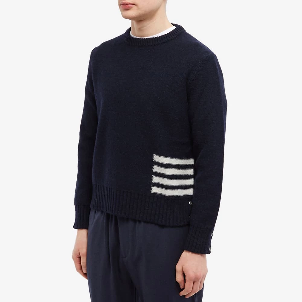 Thom Browne Intarsia Side 4 Bar Crew Knit 2 Thom Browne Intarsia Side 4 Bar Crew Knit - Image 2