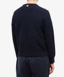 Thom Browne Intarsia Side 4 Bar Crew Knit 7 Thom Browne Intarsia Side 4 Bar Crew Knit -Outlet Sweaters Store 10 01 2023 JD MKA448A Y1032 415 8 1