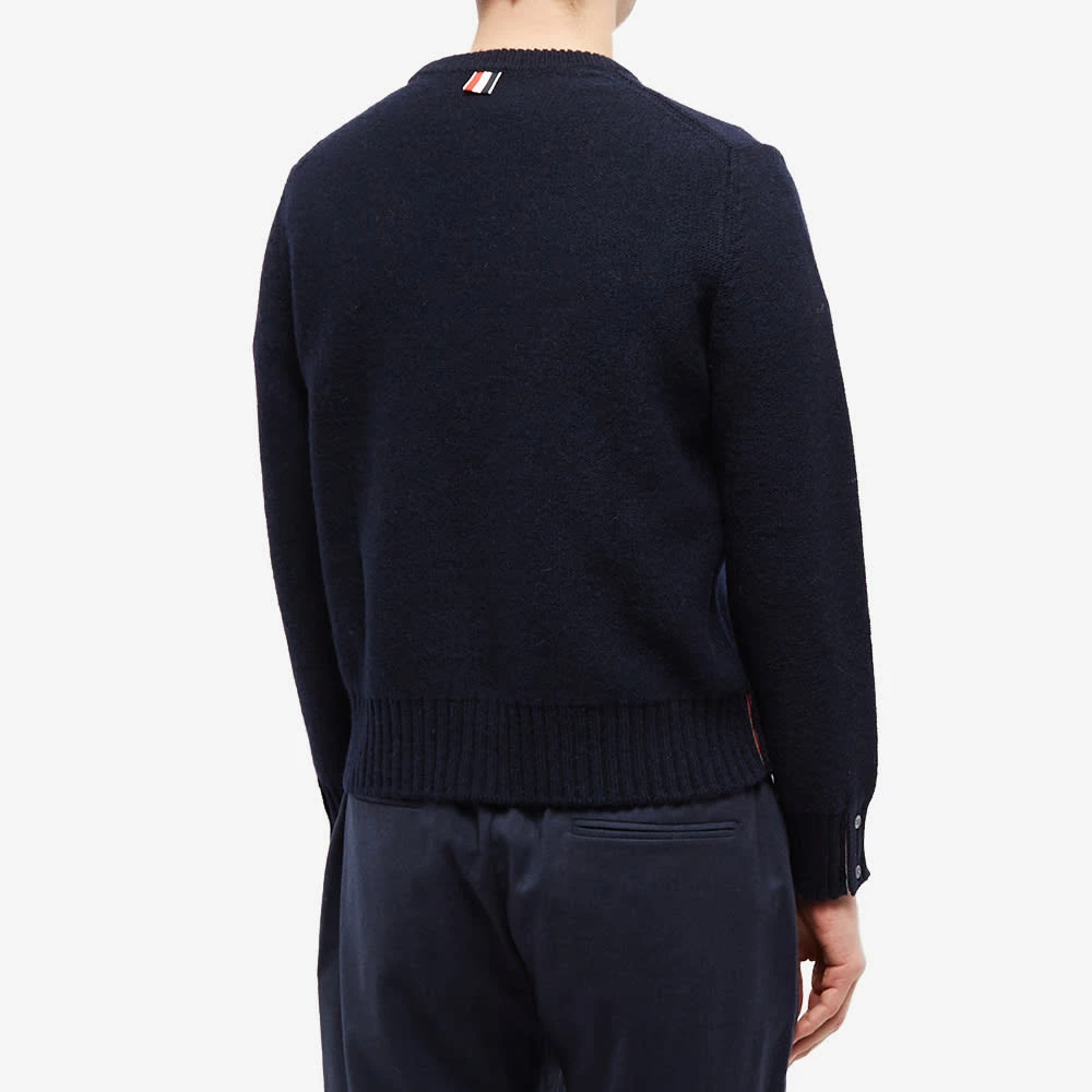 Thom Browne Intarsia Side 4 Bar Crew Knit 3 Thom Browne Intarsia Side 4 Bar Crew Knit - Image 3