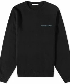 Helmut Lang Hand Stitched Logo Crew Knit