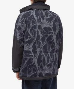 Norbit By Hiroshi Nozawa Horn Tree Wool Boa Fleece Jacket -Outlet Sweaters Store 10 01 2023 LL HNJK 053 NVY 3 1