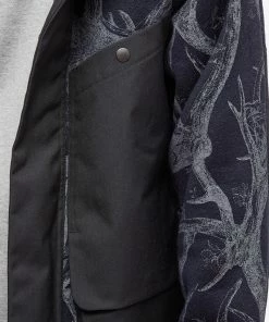 Norbit By Hiroshi Nozawa Horn Tree Wool Boa Fleece Jacket -Outlet Sweaters Store 10 01 2023 LL HNJK 053 NVY 5 1