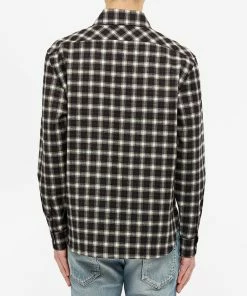 Saint Laurent Woven Check Shirt -Outlet Sweaters Store 10 07 2020 625756 Y1B97 1580 5 1