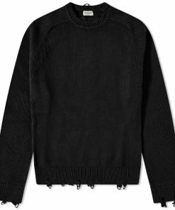 Saint Laurent Distressed Crew Knit