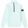 Stone Island Brushed Cotton Fleece Half Zip Sweat