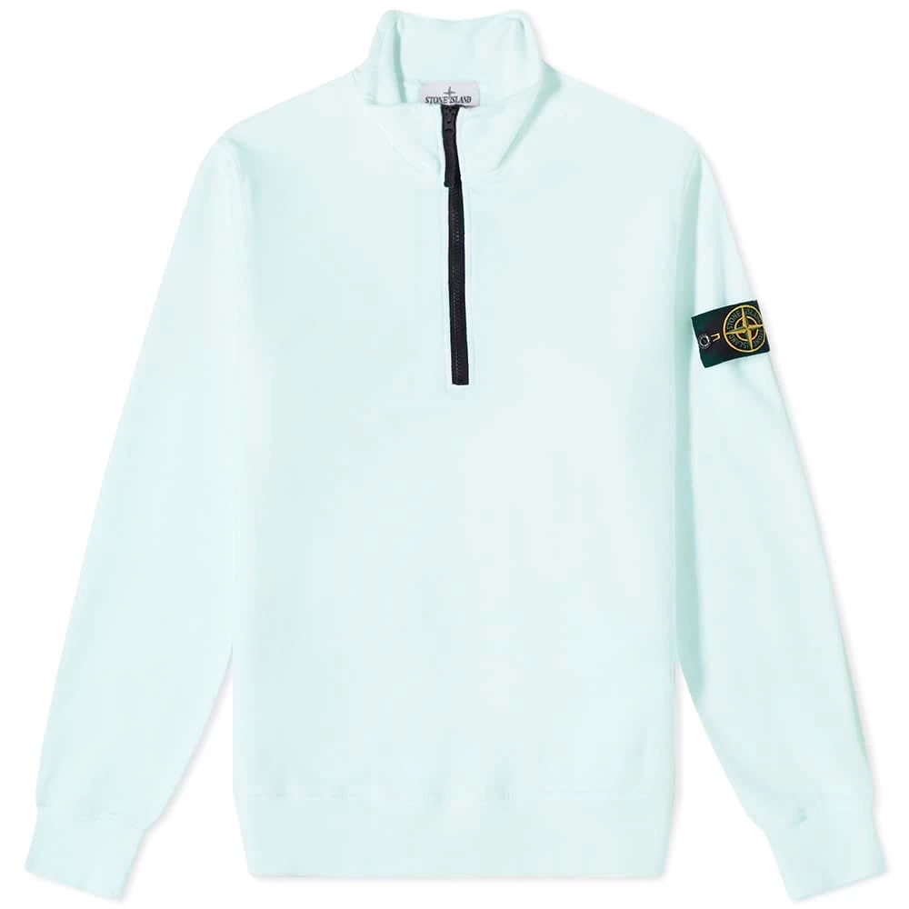 Stone Island Brushed Cotton Fleece Half Zip Sweat 1 Stone Island Brushed Cotton Fleece Half Zip Sweat