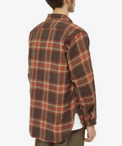 Engineered Garments Plaid Flannel Work Shirt -Outlet Sweaters Store 10 10 2022 JC LN030 SA013 8 1