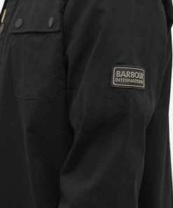 Barbour International Graphite Overshirt -Outlet Sweaters Store 11 08 2022 EC MOS0245BK31 10 1