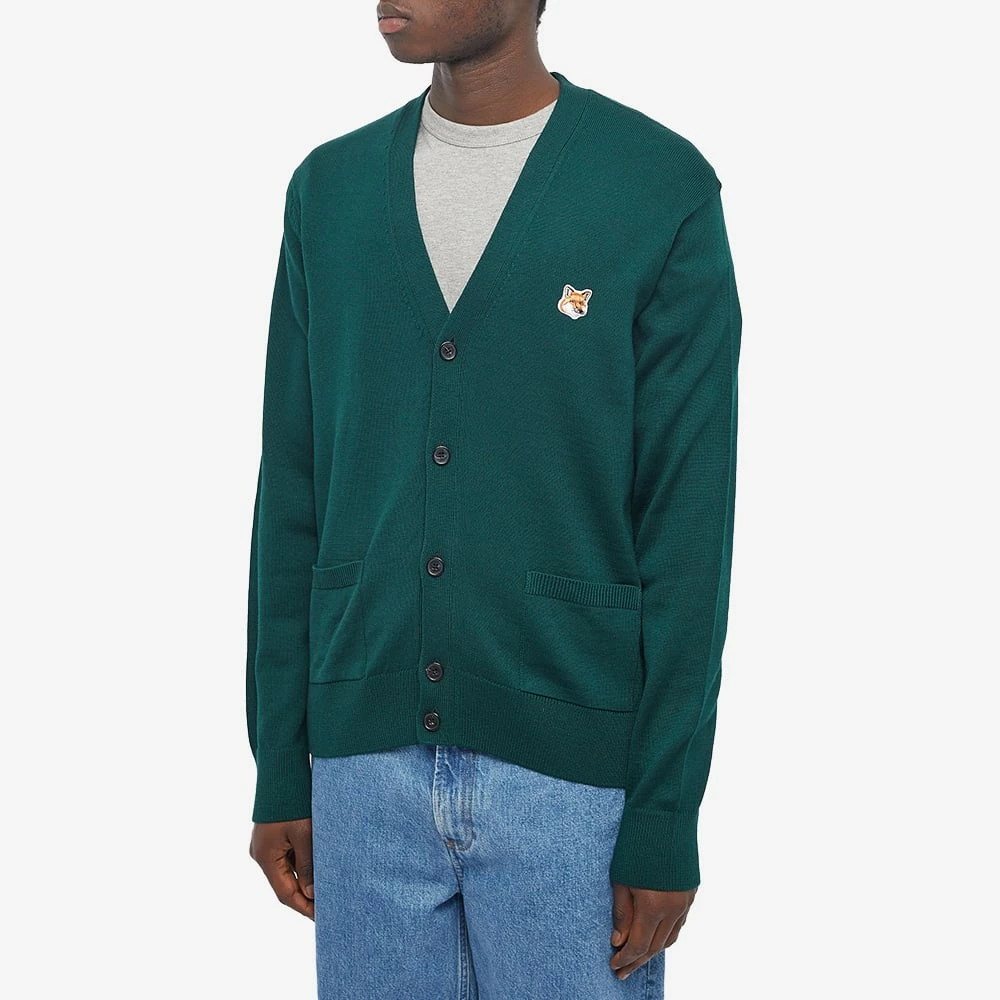 Maison Kitsune Fox Head Patch Classic Cardigan 2 Maison Kitsune Fox Head Patch Classic Cardigan - Image 2
