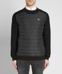 Canada Goose Black Label Hybridge Knit Reversible Pullover -Outlet Sweaters Store 11 10 2019 canadagoose blacklabelhybridgeknitreversiblepullover black 6992mb 61 gh m1