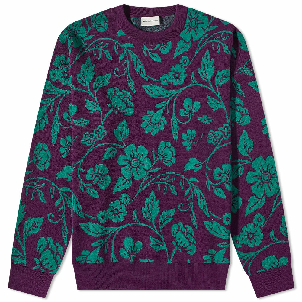 Drole De Monsieur Drôle De Monsieur Floral Crew Knit 1 Drole De Monsieur Drôle De Monsieur Floral Crew Knit