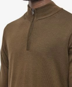 Sunspel Quarter Zip Knit -Outlet Sweaters Store 11 11 2022 TC MJUM8116 GNFC 10 1
