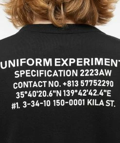 Uniform Experiment Location Logo Crew Neck Sweat -Outlet Sweaters Store 11 11 2022 TC UE 222029 BLK 10 1
